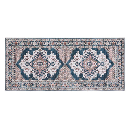 Artiss 80 x 180 cm Washable Runner Area Rug No Hard Glue Quilt-Like Soft for Home Decor, 0.5cm Ultra-Thin Pet Friendly Bohemian Medallion Bedroom Carpet
