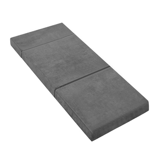 Giselle Bedding Foldable Mattress Folding Foam Bed Mat Single Grey