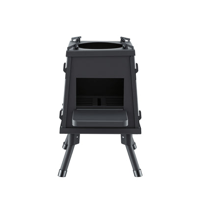 Grillz Fire Pit BBQ Portable Outdoor Fireplace Metal Camping Stove for Boiling Water, BBQ, Picnics