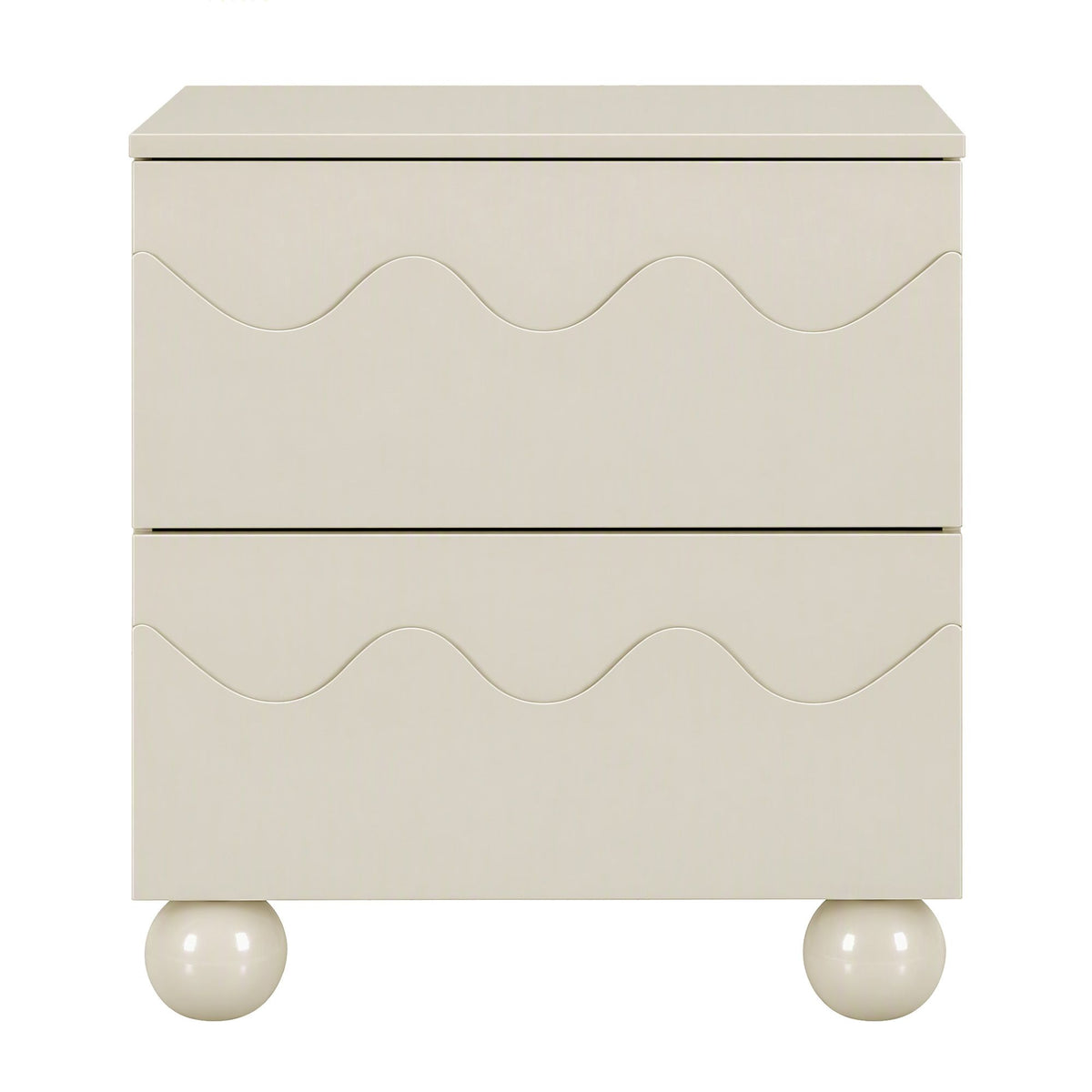Artiss Bedside Table Nightstand 2 Drawers Storage Side Cabinet Beige
