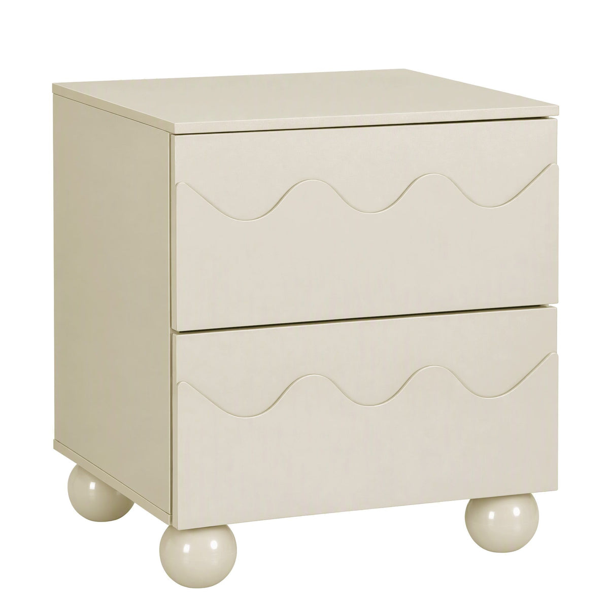 Artiss Bedside Table Nightstand 2 Drawers Storage Side Cabinet Beige