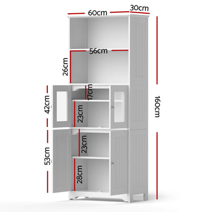 Artiss Buffet Sideboard Cabinet Pantry Kitchen Bathroom Storage Cupboard 160cm