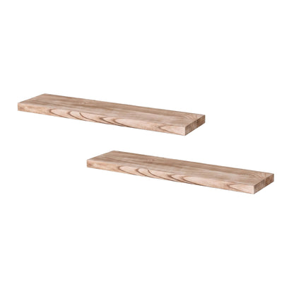 Artiss Floating Wall Shelf Set of 2 Wood 90CM