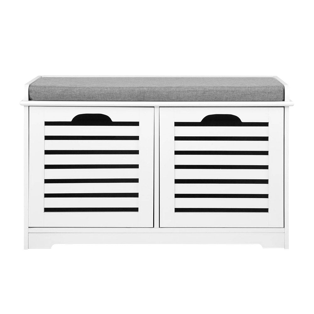 Artiss Shoe Rack Cabinet Bench White Caye