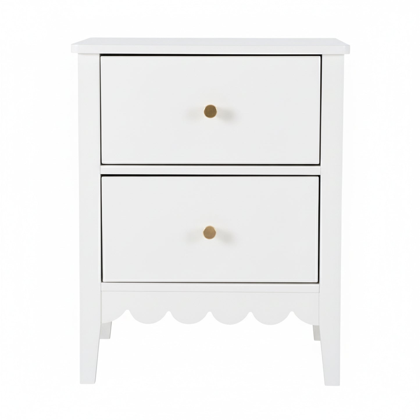 Artiss Bedside Table 2 Drawers Bedroom Storage Nightstand White