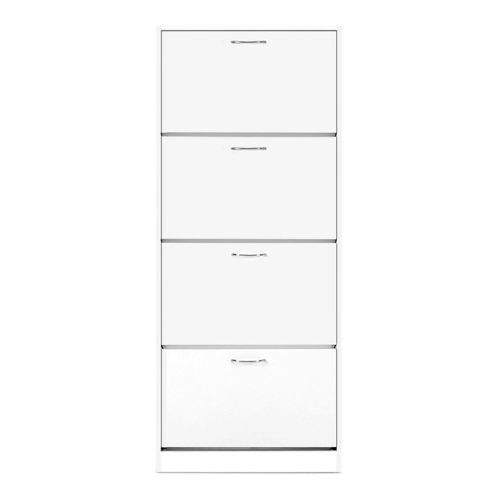 Artiss Shoe Rack Cabinet 60 Pairs 4 Doors - White