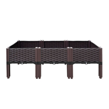 Green Fingers Garden Bed 120x40x36cm PP Planter Box Raised Container Growing Herb