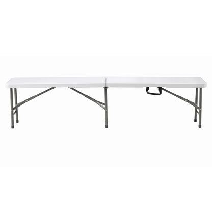 Gardeon 180cm Folding Garden Bench Portable Trestle Seat HDPE Fold In Half White