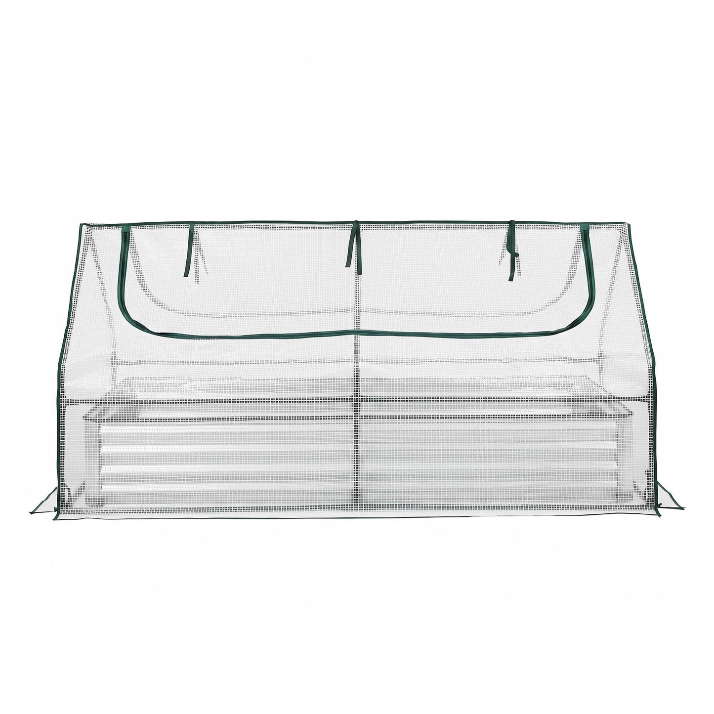 Green Fingers 3 in 1 Raised Garden Bed with Greenhouse Galvanised Planter Box Kit