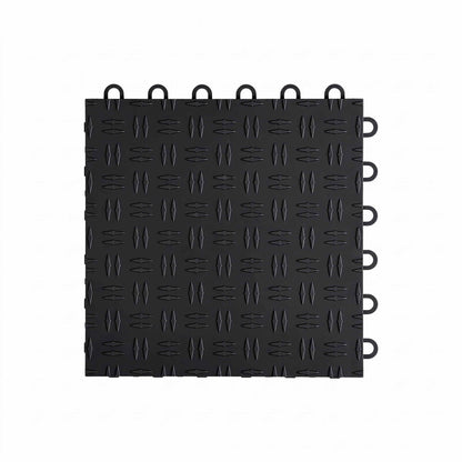 Giantz Garage Floor Tiles Interlocking PP Flooring 25PCS 30x30cm Black