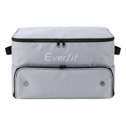 Everfit Golf Trunk Organizer for Car, 2-Tier Golf Storage Bag with Ventilated Shoe Compartment Grey