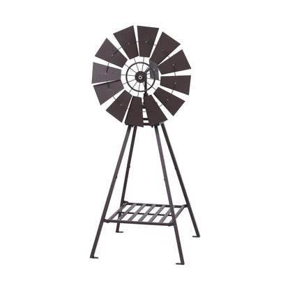 Gardeon Garden Windmill Metal Outdoor Yard Decor 120cm Bronze