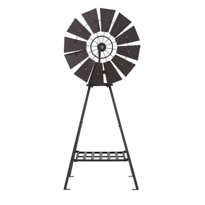 Gardeon Garden Windmill Metal Outdoor Yard Decor 120cm Bronze