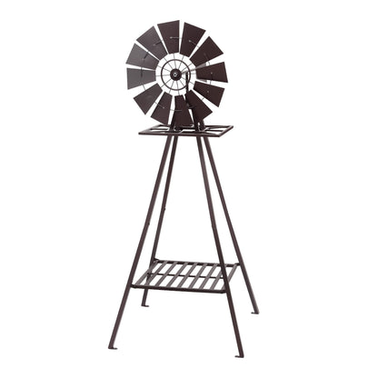 Gardeon Garden Windmill Metal Outdoor Yard Decor 160cm Bronze