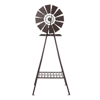 Gardeon Garden Windmill Metal Outdoor Yard Decor 160cm Bronze
