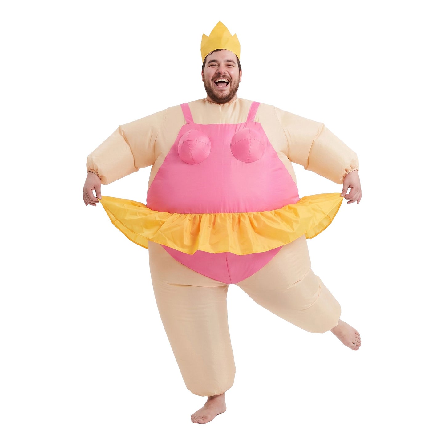 Inflatable Costume Funny Fat Suit Fancy Dress Adult Party Outfit Pink One Size