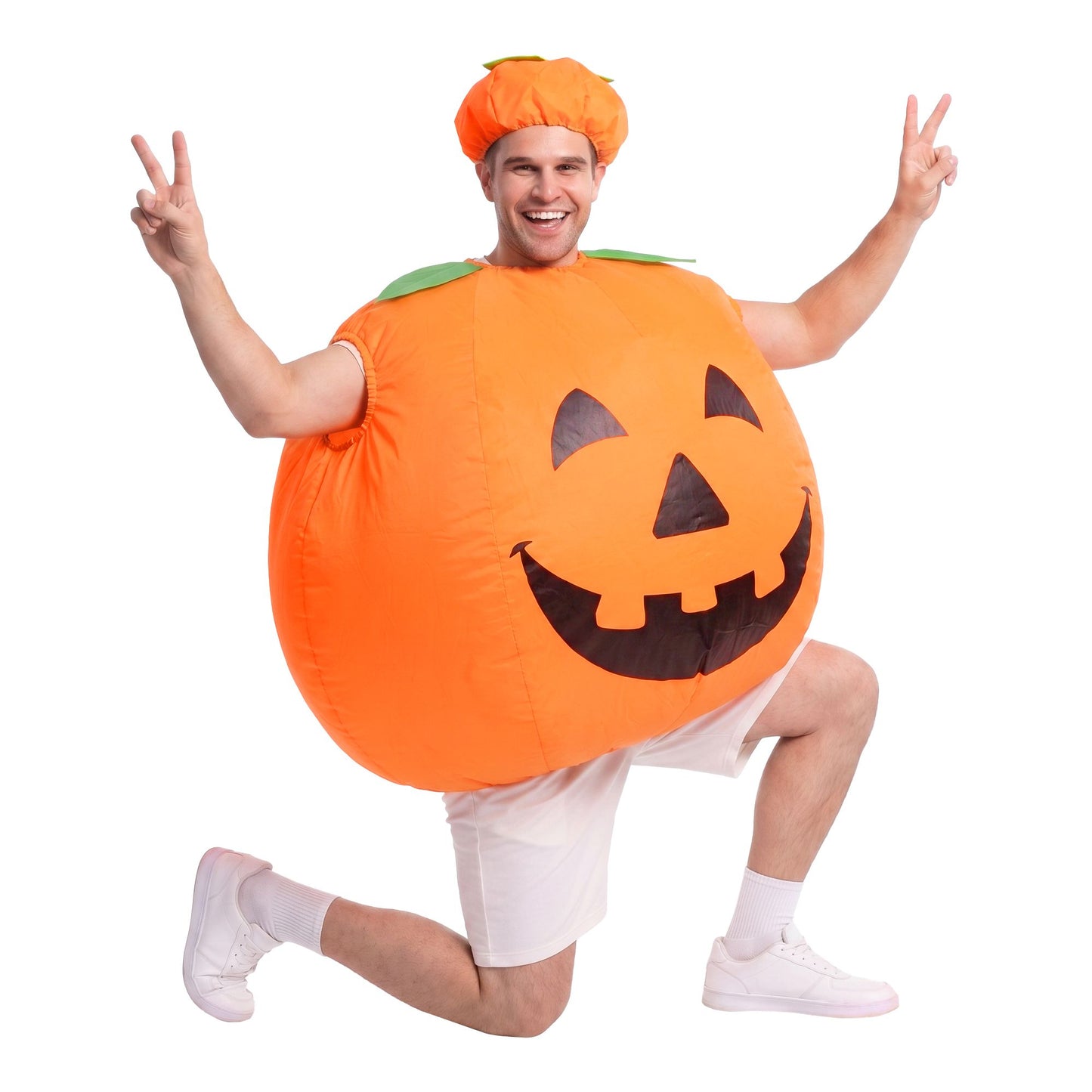 Inflatable Costume Pumpkin Fancy Dress Halloween Party Suit Orange One Size