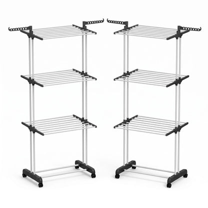 Artiss 2X Clothes Drying Rack 173cm Coat Airer Hanger Foldable
