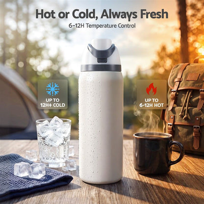 Everfit 950ML Insulated Water Bottle with Straw Stainless Steel Drink Bottle
