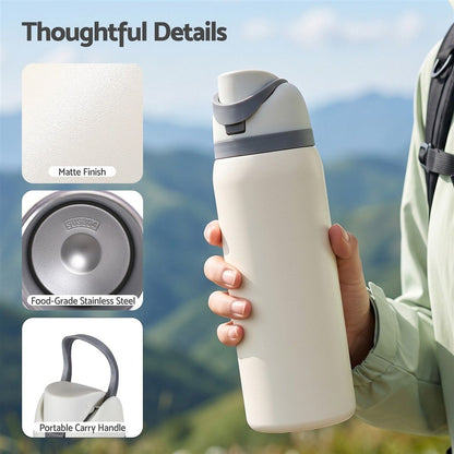 Everfit 950ML Insulated Water Bottle with Straw Stainless Steel Drink Bottle