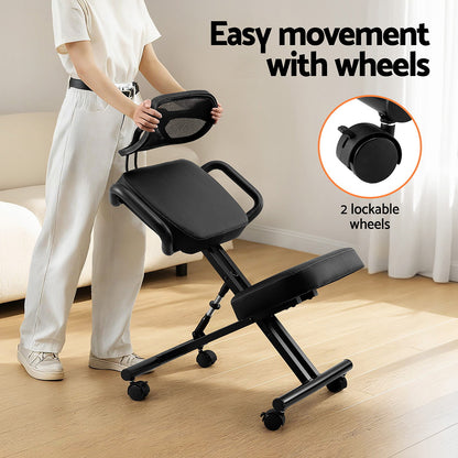 Artiss Kneeling Chair Ergonomic Office Home Knee Seat Posture Back Stretch Rest