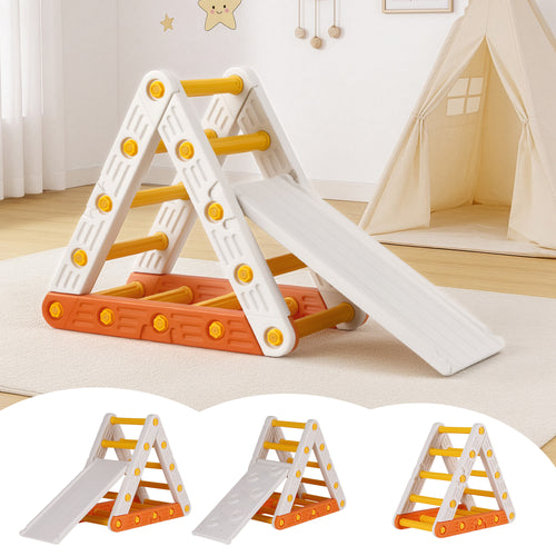 Keezi Kids Climbing Frame Set With Slide Indoor Outdoor Toddler Toys Pikler Triangle Climber