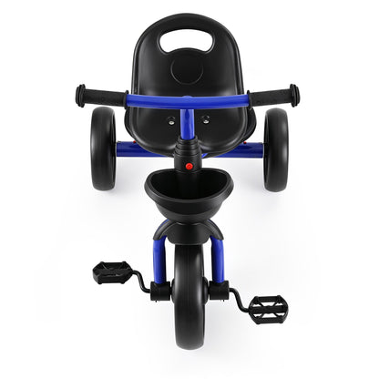 RIGO Tricycle Bike, Kids Bike with 3 wheels, basket Carbon Steel 68cm Blue