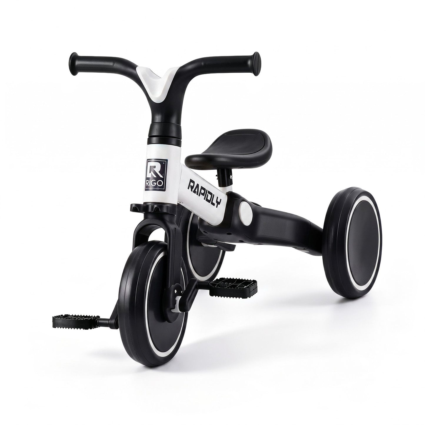 RIGO Tricycle Bike, Kids Bike with 3 wheels, Carbon Steel 70cm White