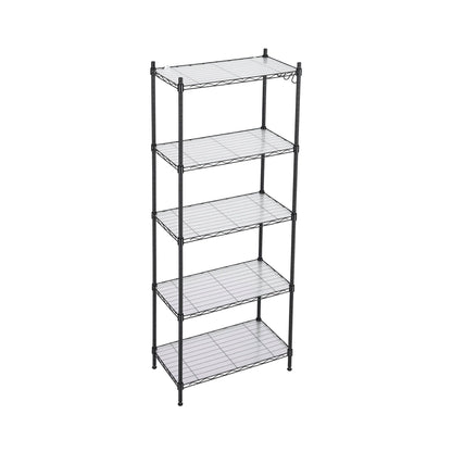 Artiss 5-Tier Kitchen Rack Shelf Shelving Unit 55x30x150CM Adjustable Metal Storage Shelves Black