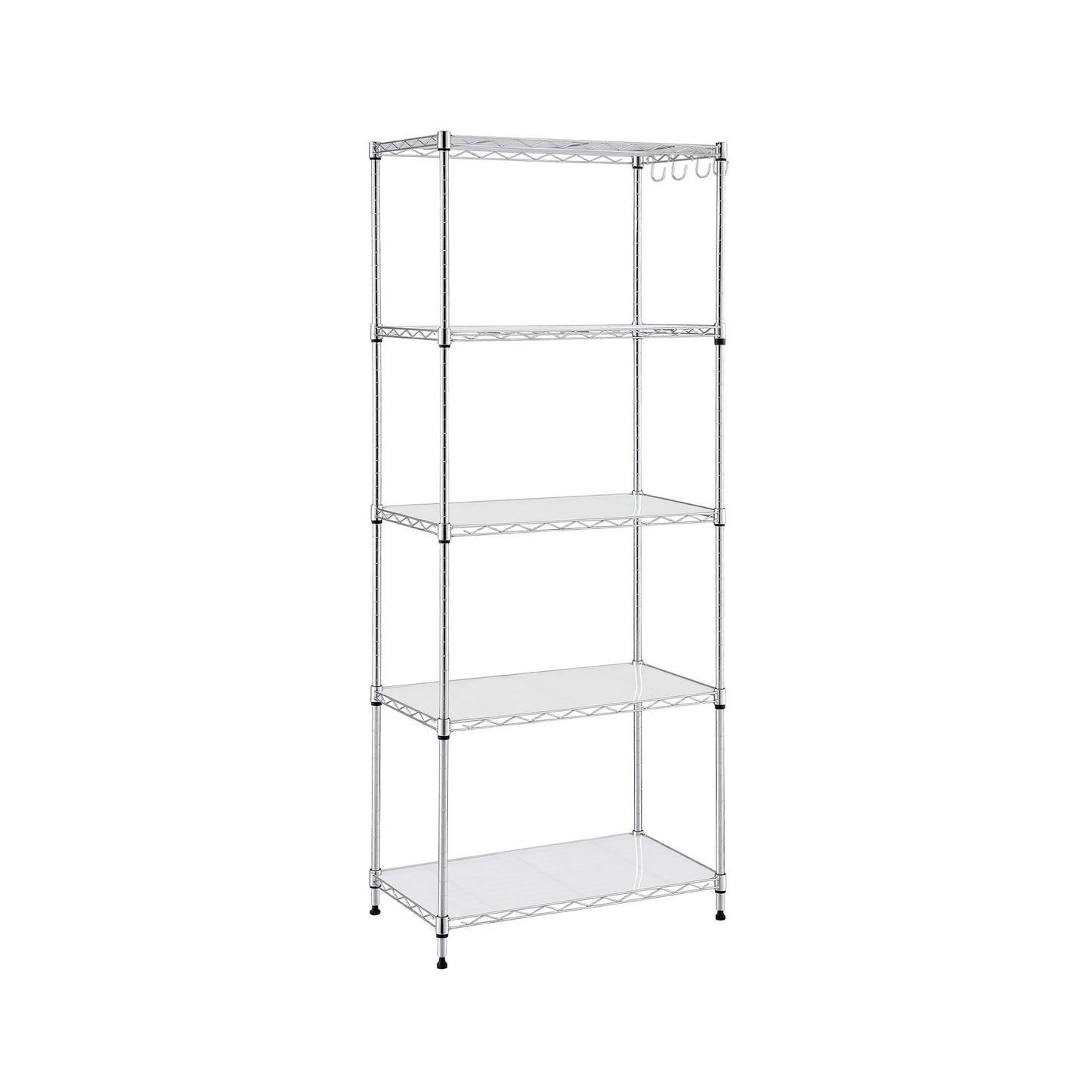 Artiss 5-Tier Kitchen Rack Shelf Shelving Unit 60x35x150CM Adjustable Metal Storage Shelves Silver