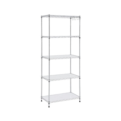 Artiss 5-Tier Kitchen Rack Shelf Shelving Unit 60x35x150CM Adjustable Metal Storage Shelves Silver