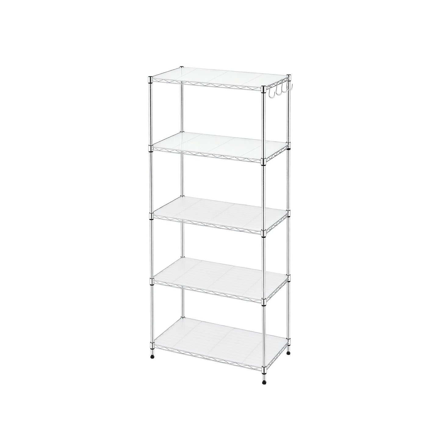 Artiss 5-Tier Kitchen Rack Shelf Shelving Unit 60x35x150CM Adjustable Metal Storage Shelves Silver