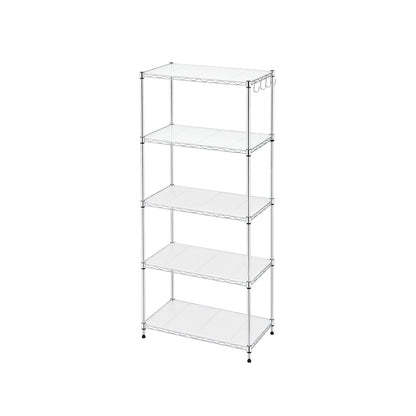 Artiss 5-Tier Kitchen Rack Shelf Shelving Unit 60x35x150CM Adjustable Metal Storage Shelves Silver