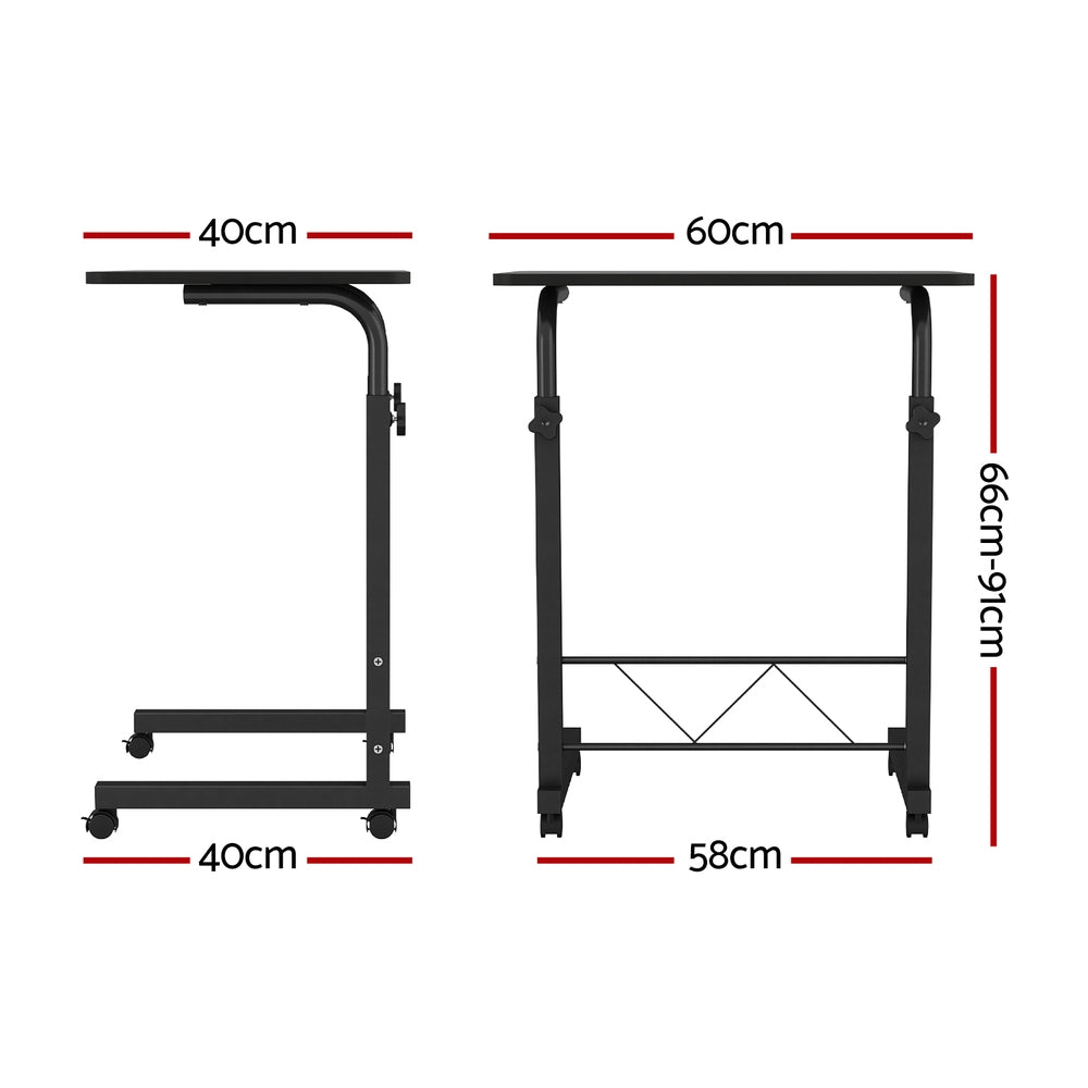 Artiss Laptop Desk Table Adjustable 60CM Black