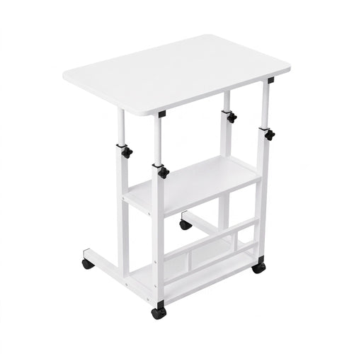 Artiss Laptop Desk Height Adjustable Mobile Workstation Computer Desks 60CM White