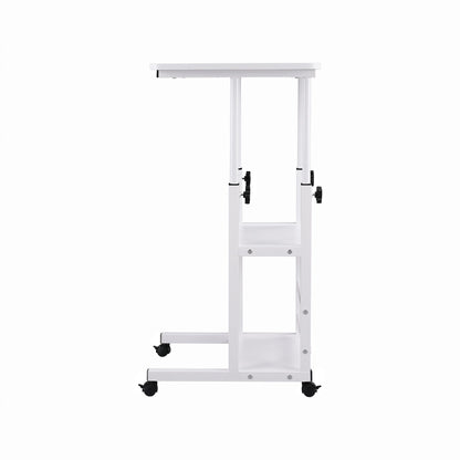 Artiss Laptop Desk Height Adjustable Mobile Workstation Computer Desks 60CM White