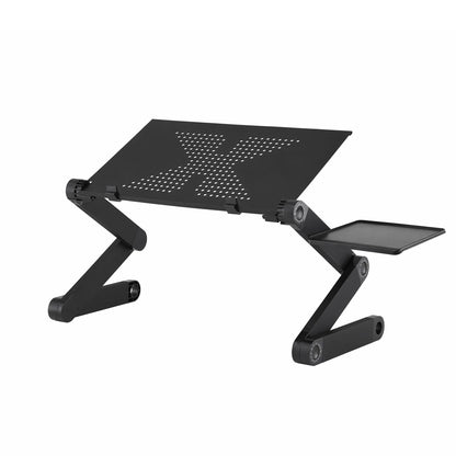 Artiss Laptop Stand Aluminium Computer Riser Foldable Lap Desk Bed Table Black