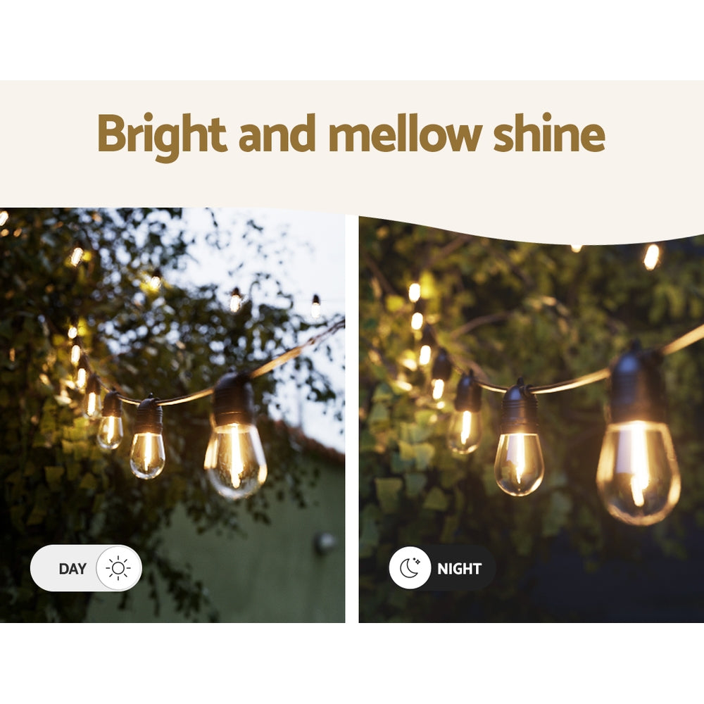 64m Festoon Lights Christmas Fairy String Lights Outdoor Party Garden Decor
