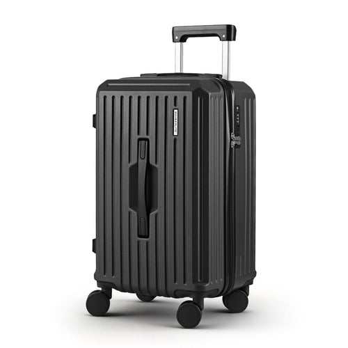 Wanderlite 20" Trunk Luggage Suitcase Travel Carry On TSA Lock Black