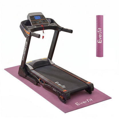 Everfit Exercise Equipment Mat 2M Treadmill Floor Rug Home Gym Fitness Purple
