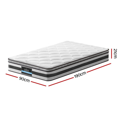 Giselle Bedding 21cm Mattress Pillow Top Single