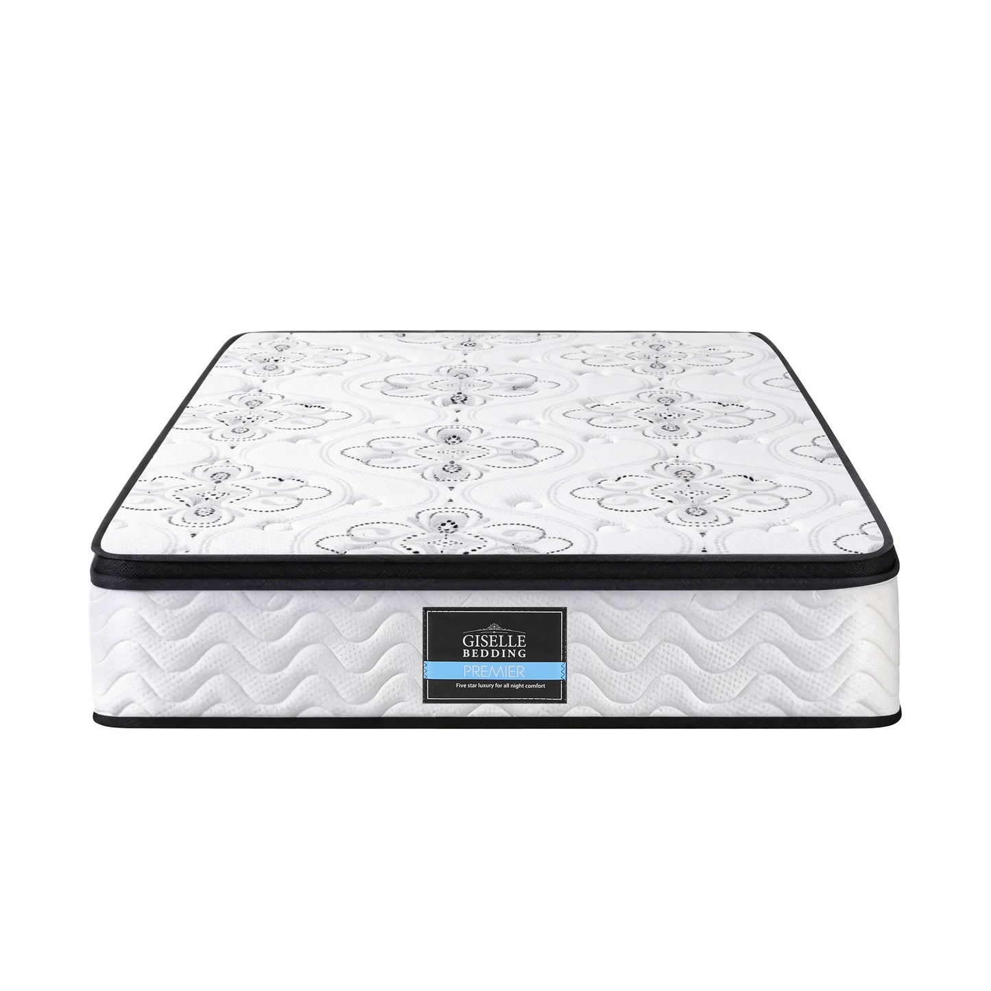 Giselle Bedding Single Mattress 30cm Pocket Spring Euro Top Medium Firm Foam