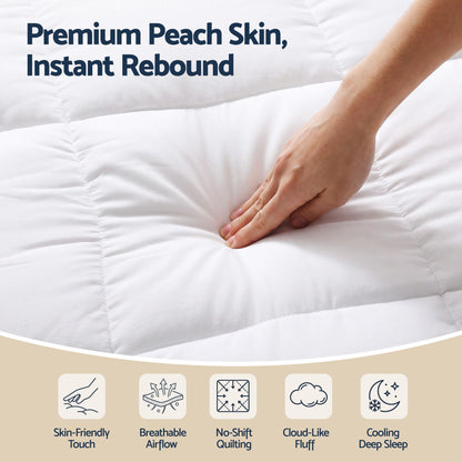 Giselle 8cm Double Memory Foam Mattress Topper Pillow Top with Gel Foam