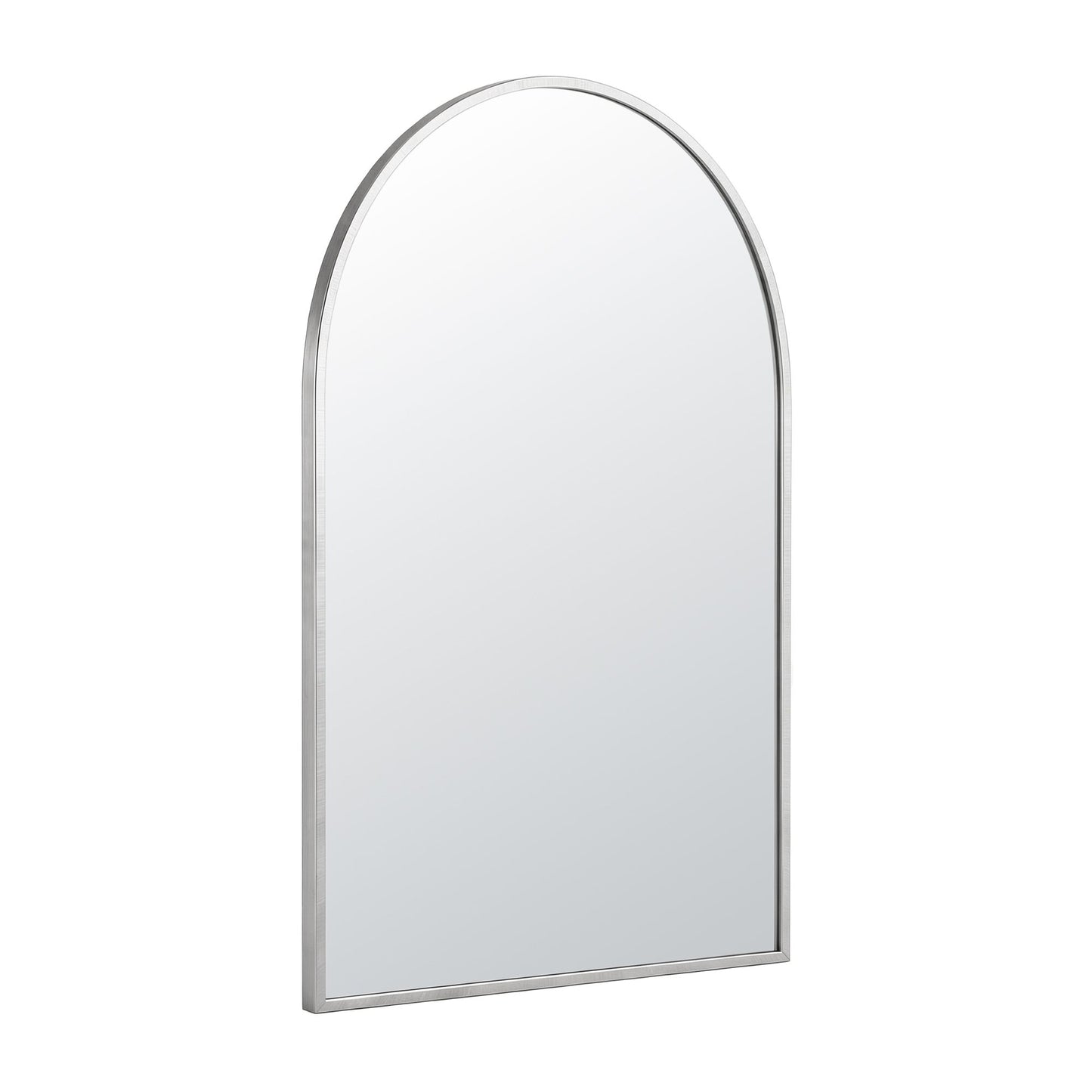 Embellir Arch Wall Mirror, Decorative Silver Frame Mirrors, 86x50cm Bathroom Vanity Mirror, Slim Frame for Living Room Entryway Bedroom Decor