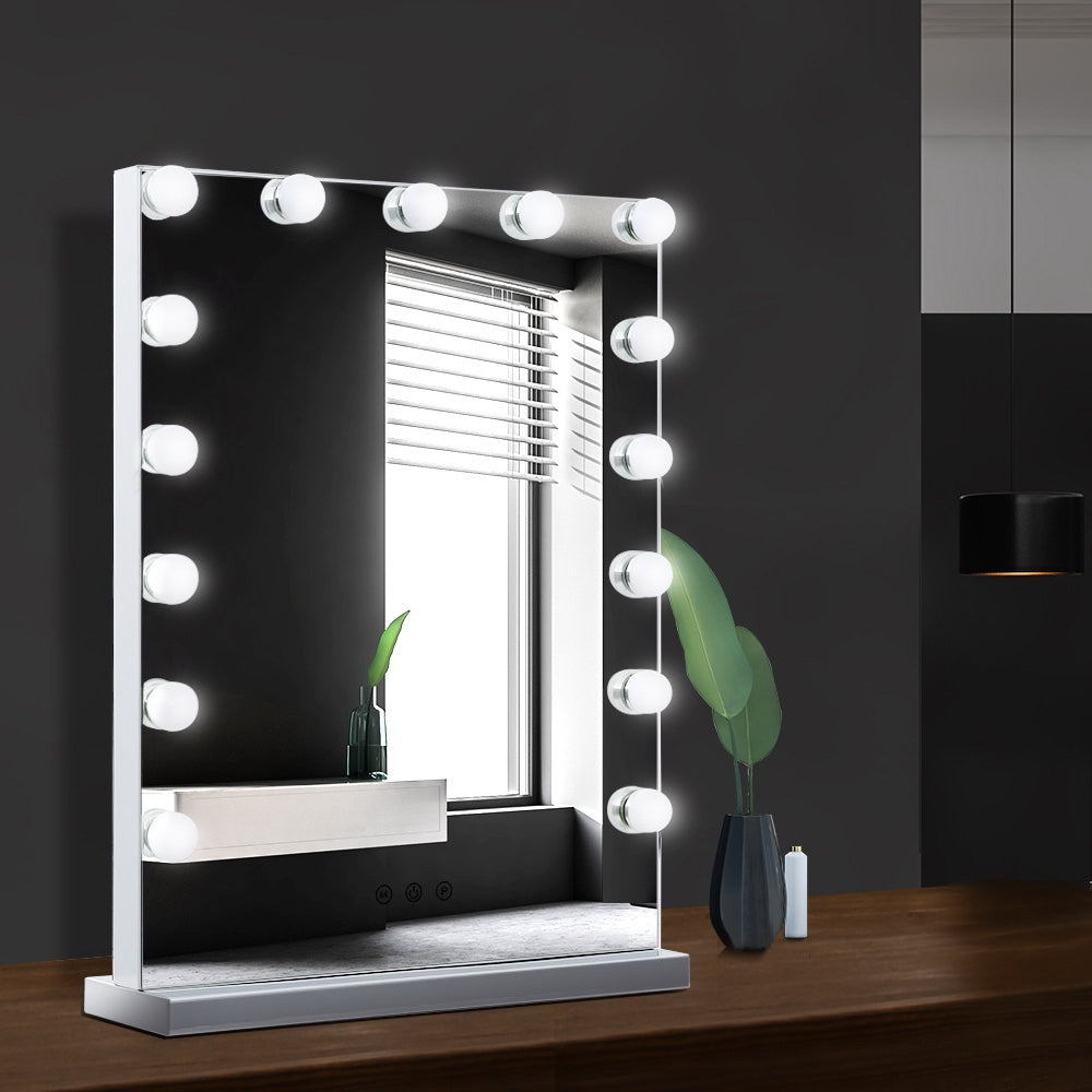 Embellir Makeup Mirror 43x61cm Hollywood Vanity with LED Light Tabletop Wall