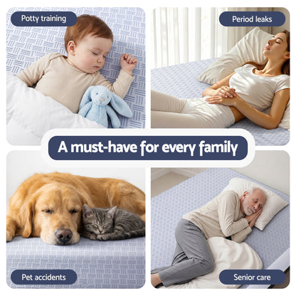 Giselle Cooling Mattress Protector Waterproof Deep Pocket Fitted Cover Single