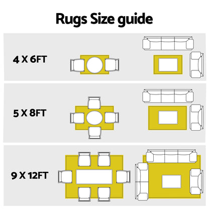 Gardeon Outdoor Rugs 274x366cm Large Carpet Reversible Area Mat PP Dual-Sided Patio Rug Blue