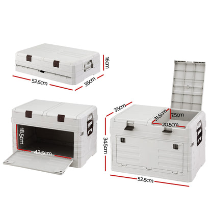 Gardeon 60L Outdoor Storage Box Foldable Camping Collapsible Bins Organizer