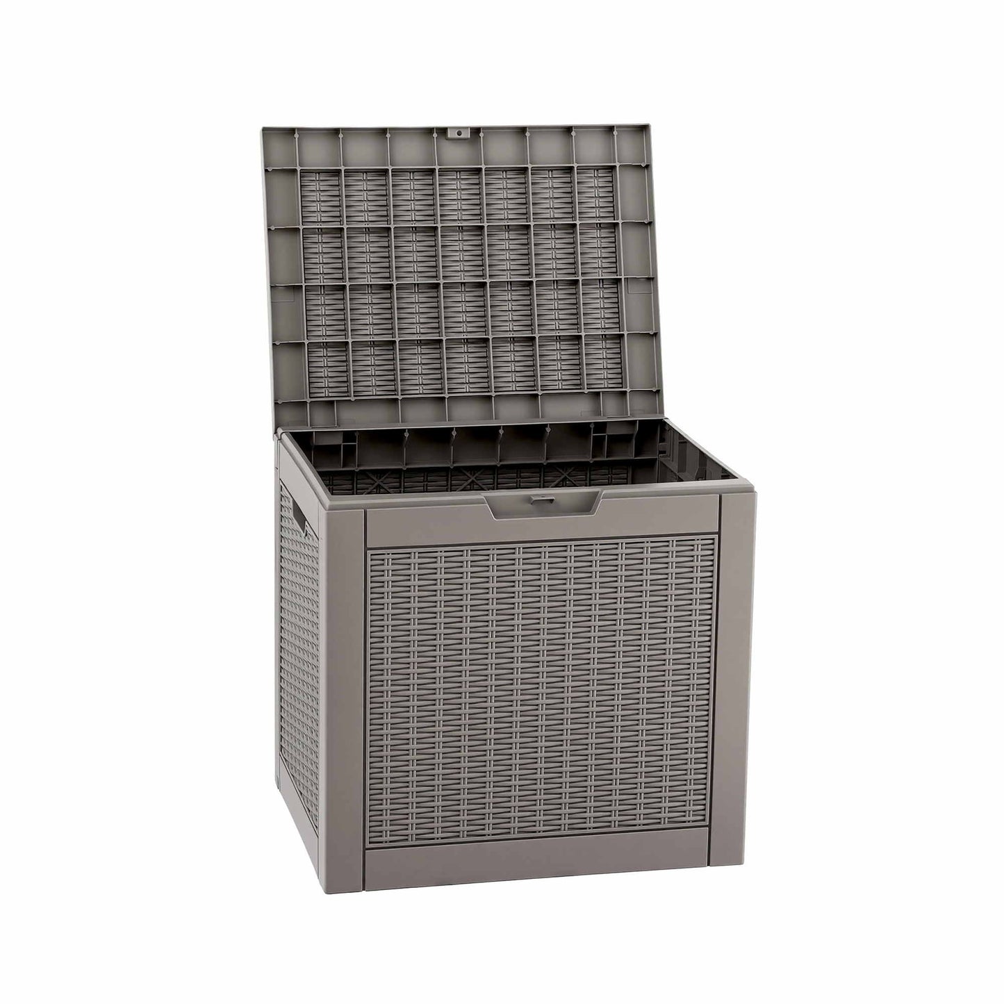 Gardeon Outdoor Storage Box 118L Container Lockable Garden Toy Tool Rattan-Texture Brown