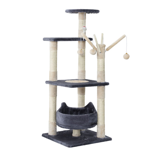 i.Pet Cat Tree 110cm Tower Scratching Post Scratcher Wood Condo House Bed Toys